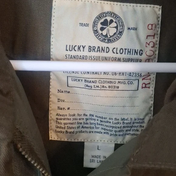 Lucky Brand Green Zip up Jacket size large - Picture 2 of 6